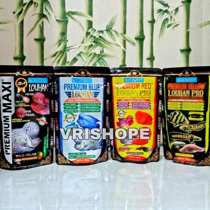Terlaris Akari Premium Blue Yellow Red Maxi Louhan Pro Pelet Ikan Louhan Channa Predator Floating 2M