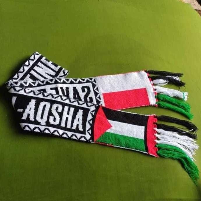 Syal Rajut Palestina / Syal Rajut komputer / Syal Palestine / Bandana Palestina