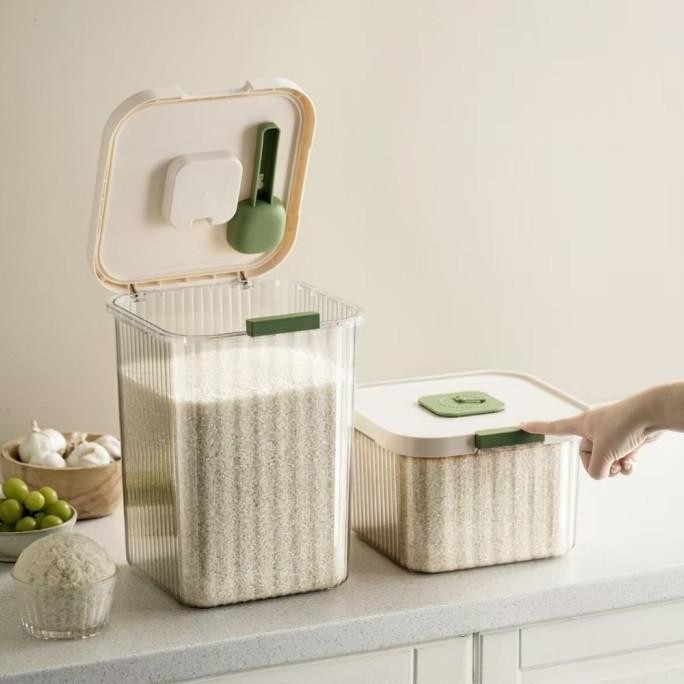 

Terlaris 99Khome Tempat Beras Anti Kutu Dan Serangga Kotak Penyimpanan Tepung Makanan Kucing Transparan H1042