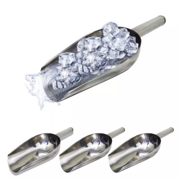 

Terlaris Sendok Skop Es Batu Stainless Tebal/Sekop Es/Sekop Tepung/Skop Beras Stainless