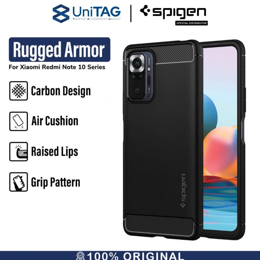 NAMPOL Case Xiaomi Redmi Note 10 /10s/ Pro Max Spigen Rugged Armor Carbon