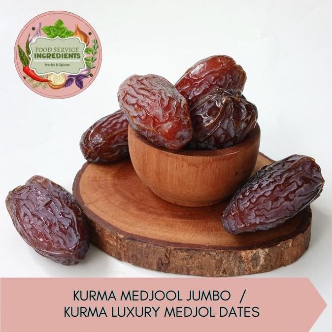 

Ready stock] Kurma Medjool Jumbo 50gram / Kurma Luxury Medjol Dates