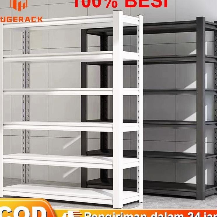 semua besiRak besi siku 5 susun Rak gudang Rak Besi Susun Serbaguna