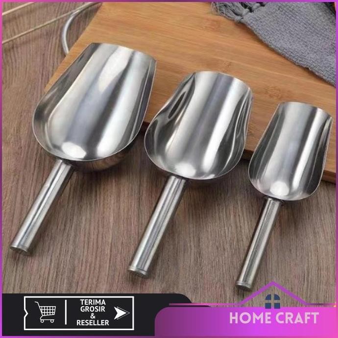 

Terlaris Sendok Sekop Es Batu Stainless Skop Tepung Beras Tebal Sekup Stainless
