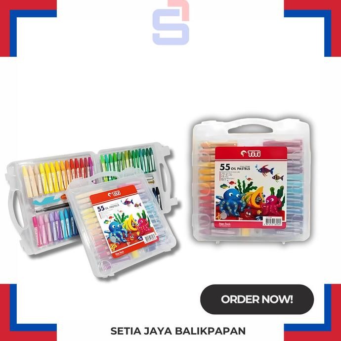 

+++++] oil pastels/krayon Titi 55 warna