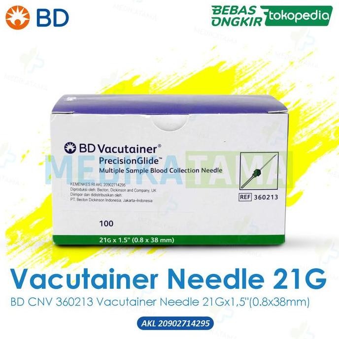 bd cnv 360213 vacutainer needle 21g termurah
