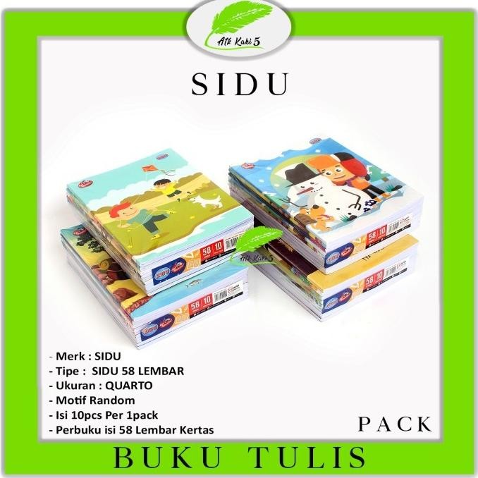 

SALE! BUKU TULIS SIDU 58 LEMBAR [ PACK ]