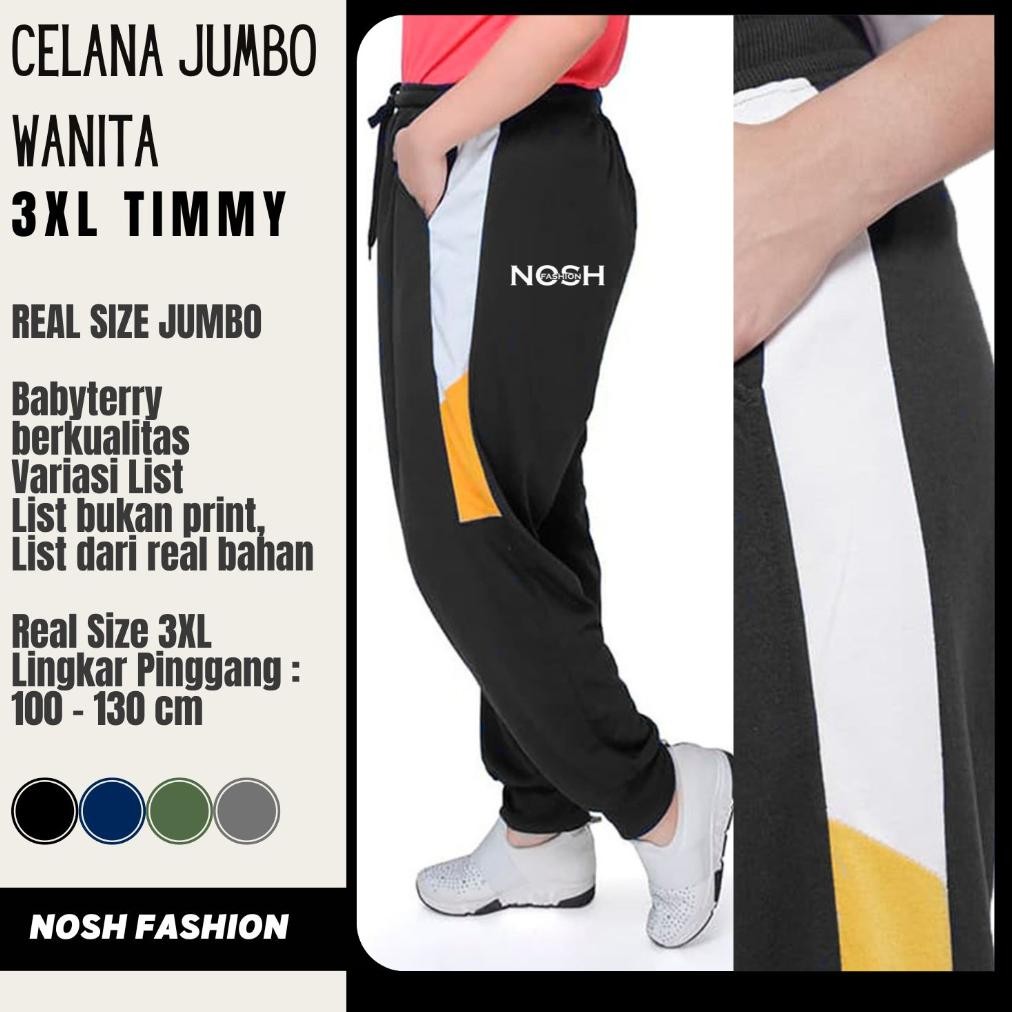 rf-45 GB29 Celana Jumbo Wanita Big Size Timmi / Celana Jogger Big Size Jumbo 3XL / Celana Panjang Wa