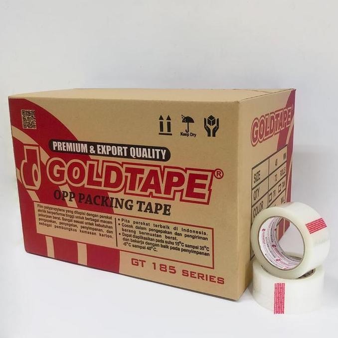 

Nachi Gold Tape RED Lakban Transparan 48 mm x 90 yard 1 BOX