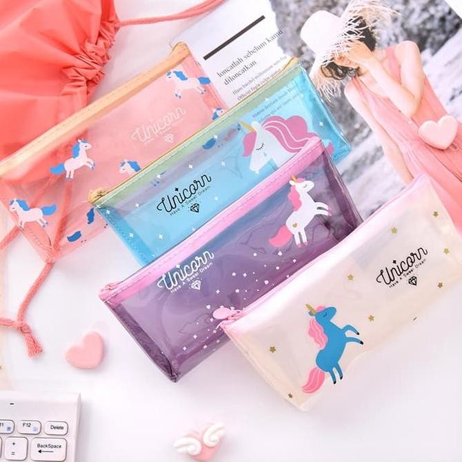 

ASB Tempat Pensil / Pencil Box Bening Edisi Unicorn Lucu