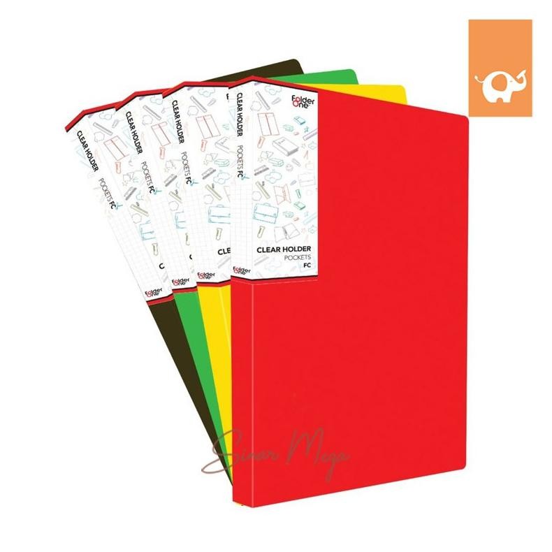 

m-4 gd-8 F1 Folder One Clear Holder Isi 60 Pocket Lembar Varian Warna-Warni/ Map/ Pocket Murah Viral Hemat