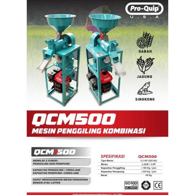 

Terlaris Mesin Giling Padi Beras Gabah Selep 2In1 Qcm500 Proquip / Combine Rice Mill Polisher Poles Penggiling Penepung Tepung Qcm-500 Qcm 500 Pro Quip