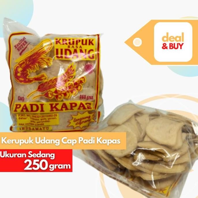 

Terlaris Kerupuk Udang Ukuran Sedang Cap Padi Kapas 250Gr