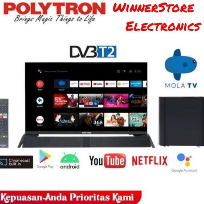 NEW New POLYTRON DIGITAL MOLA TV+ANDROID TV+SOUNDBAR 32"inchi *MEDAN*