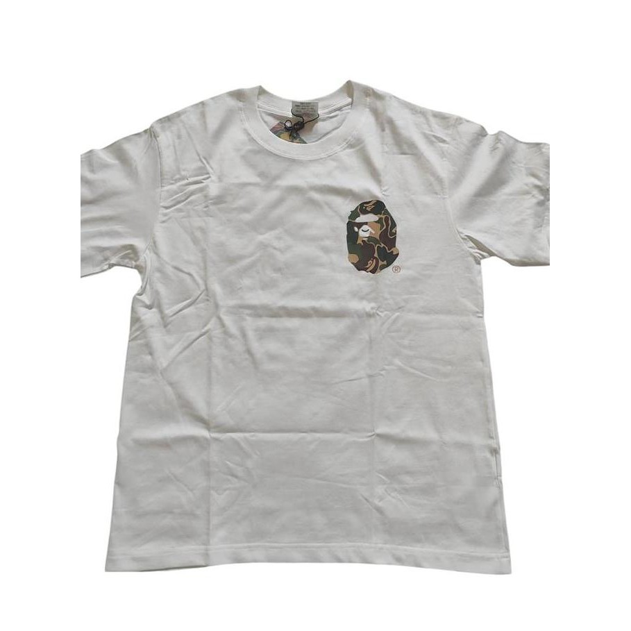ready stock Stussy X Bape T-shirt Regular Fit Suits Text Print Unisex