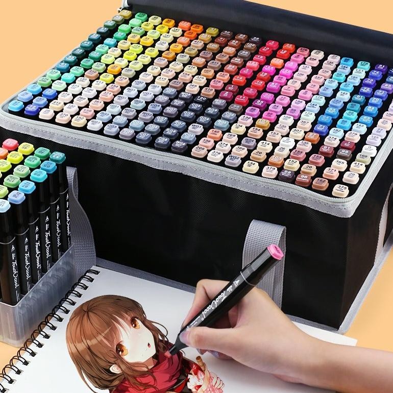 

CXV-38 rq-56 HZ TouchFive 120Pcs Warna Sketsa Spidol Umum General Marker Set Animation Markers / Sketch Twin Market Set Spidol Termurah Premium