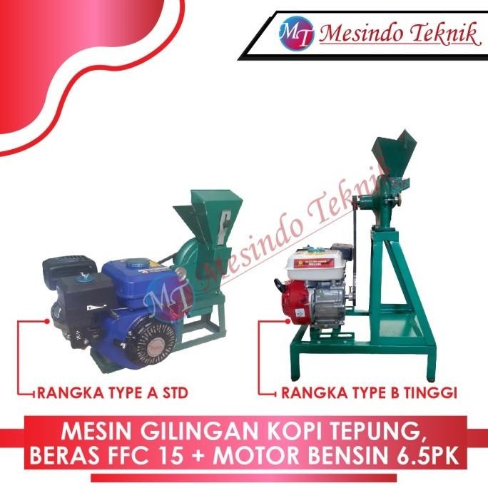 

Terlaris Mesin Gilingan Kopi Tepung Beras Ffc 15 + Motor Bensin 6.5Pk