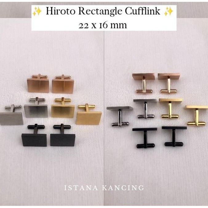 Cufflink Kotak Pria Mewah Silver Stainless Steel | Thobe Kabak Square murah