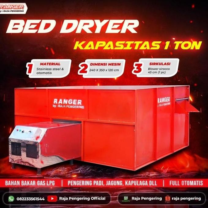 

Terlaris Mesin Pengering Gabah Padi Dan Jagung 1 Ton Tipe Gas Bed Dryer