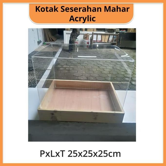 

ready !!! Kotak Seserahan Mahar Akrilik PxLxT 25x25x25cm Acrylic