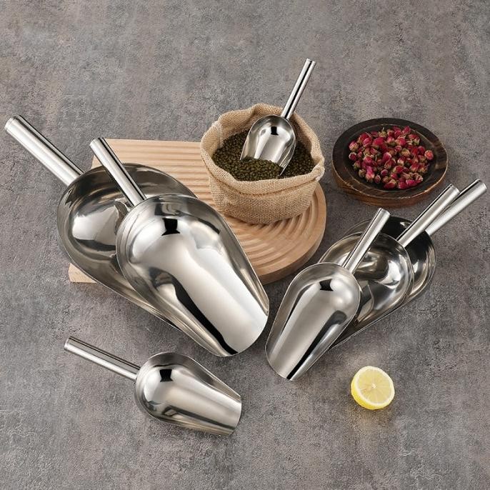 

Terlaris Sendok Skop Es Batu Stainless Tebal 8,9,10,11 Inch / Sekop Es /Sekop Tepung /Sekop Beras/Gula/Kacang/Kopi Stainless