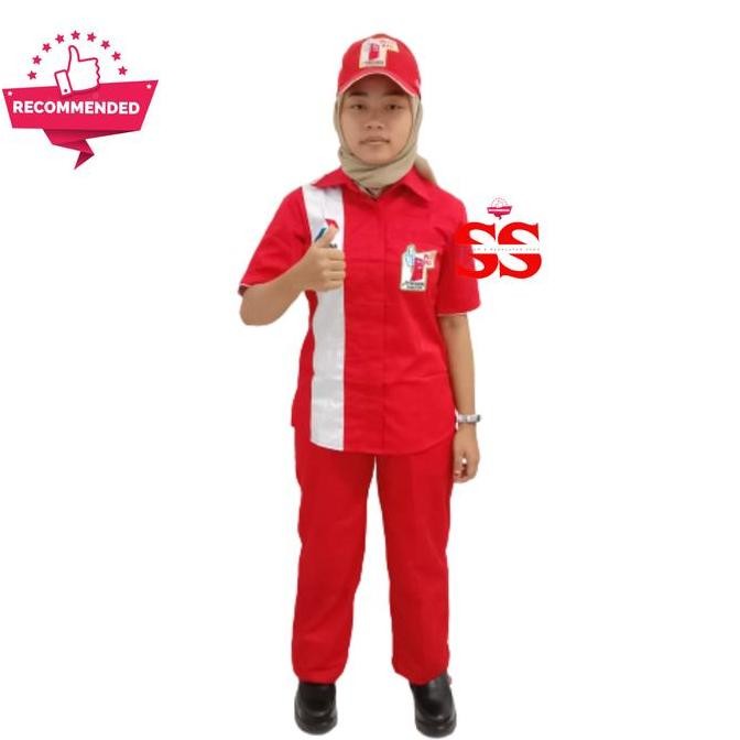 Baju Seragam Operator Spbu Pasti Pas | Baju Operator Spbu Pertamina Lengan Pendek | Setelan Baju Dan
