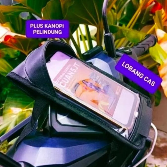 Holder hp motor waterproof universal tas hp motor kuat anti jambret