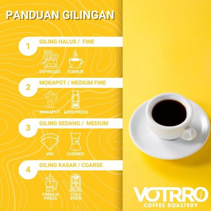 

ready stock VOTRRO BLEND - Biji Kopi Susu Blend Custom Arabica dan Robusta Roasted Coffee Beans - ESPRESSO - 1 Kg