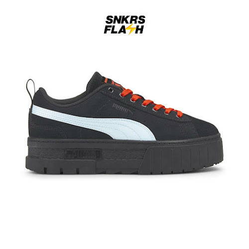 PUMA Mayze Sd X Dua Lipa Black Blue Glow Sepatu Sneakers Wanita - 38729405 - Size 39