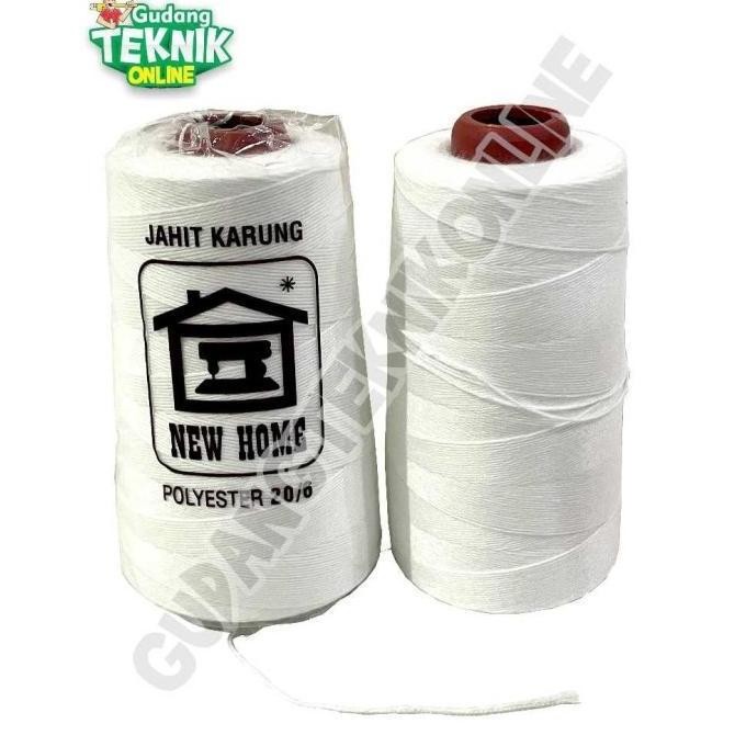 

Terlaris Benang Jahit Karung New Home 20/6 - Benang Bolah Mesin Jahit Karung Beras Tepung Goni Polyester Pe New Home