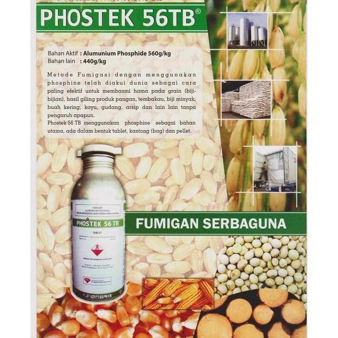 

Terlaris Phostek Obat Fumigasi Kutu Beras Jagung Tepung Fumigan Pengendali Hama Gudang 334 Tablet Ph3 (Krm)