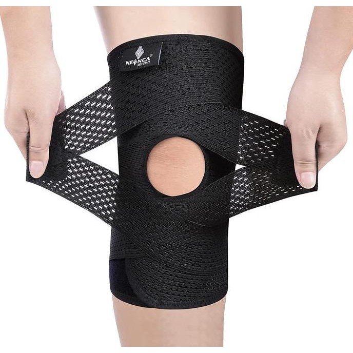 TERMURAH - NEENCA Professional Knee Brace with Side Stabilizers MedicalKnee Black