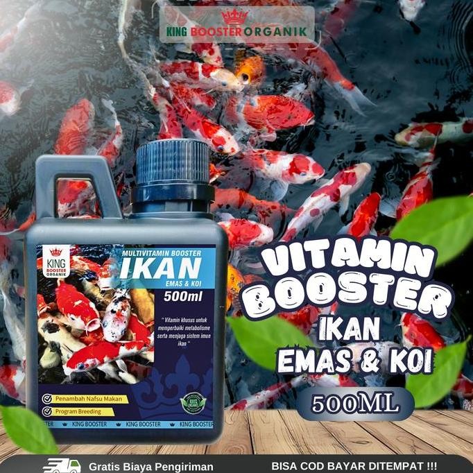 

Terlaris Vitamin Booster Probiotik Booster Pelet Pakan Ikan Koi Blitar Louhan Arwana Mas Koki Cupang Guppy, Mempercepat Pertumbumbuhan Dan Menjaga Kesehatan Ikan 500Ml