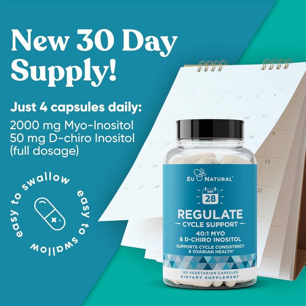 Eu Natural / Eunatural Regulate - Myo-Inositol & D-Chiro 40:1 120  Kapsul - Obat Pcos & Penyubur Kan