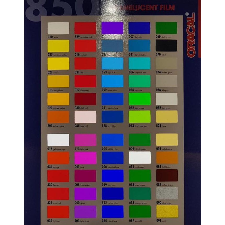 

TERBARU - Sticker Oracal 8500 Translucent