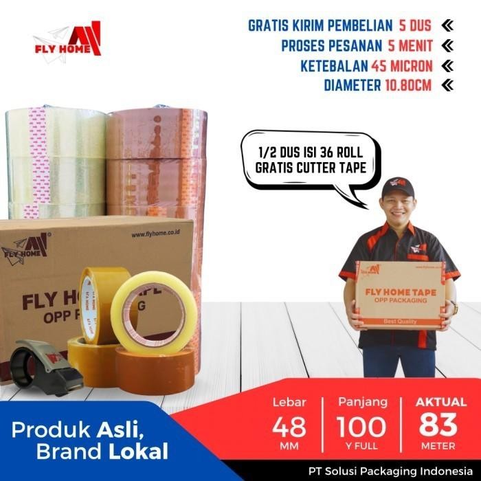 

NEW PRODUCT FLYHOME LAKBAN BENING COKLAT 48X100YARD 36ROLL 2INCHI UKURAN FULL 1/2DUS SIENNAOUTLET487