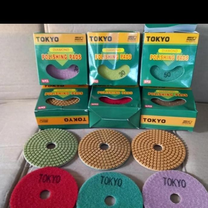 Diamond Pad 4" Poles Marmer / Mata Gerinda Poles Keramik Granit Tokyo TERMURAH