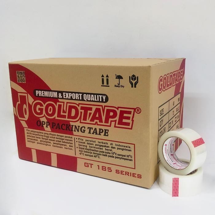 

Nachi Gold Tape Red Lakban Transparan 48 Mm X 90 Yard 1 Box Original Dan Terpercaya