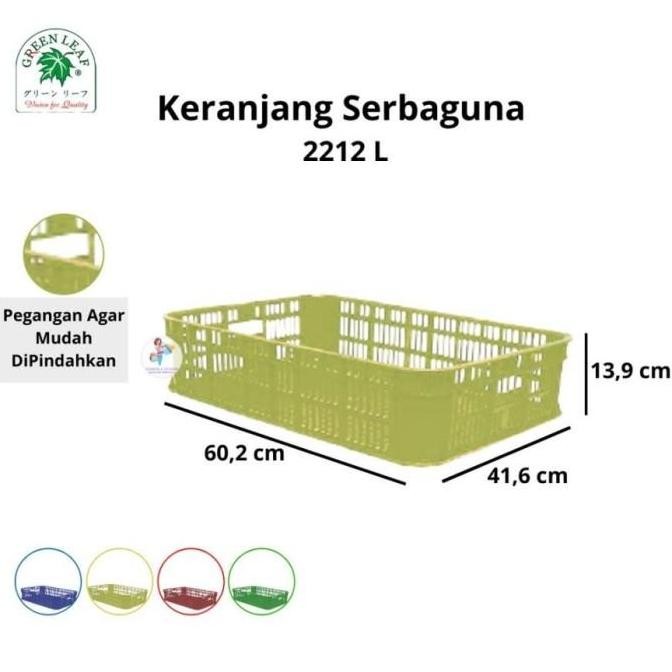 *:*:*:*:*] Kontainer Lubang Green Leaf 2212L Krat Gelas Minuman Paket File Surat