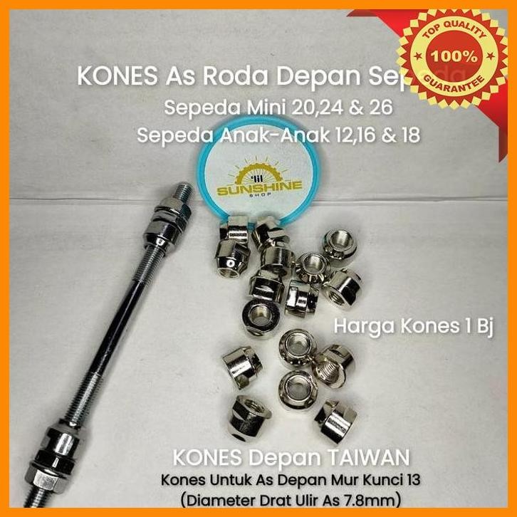 [LSS] KONES AS HUB RODA DEPAN SEPEDA ANAK / SEPEDA MINI DEWASA MUR KUNCI 13
