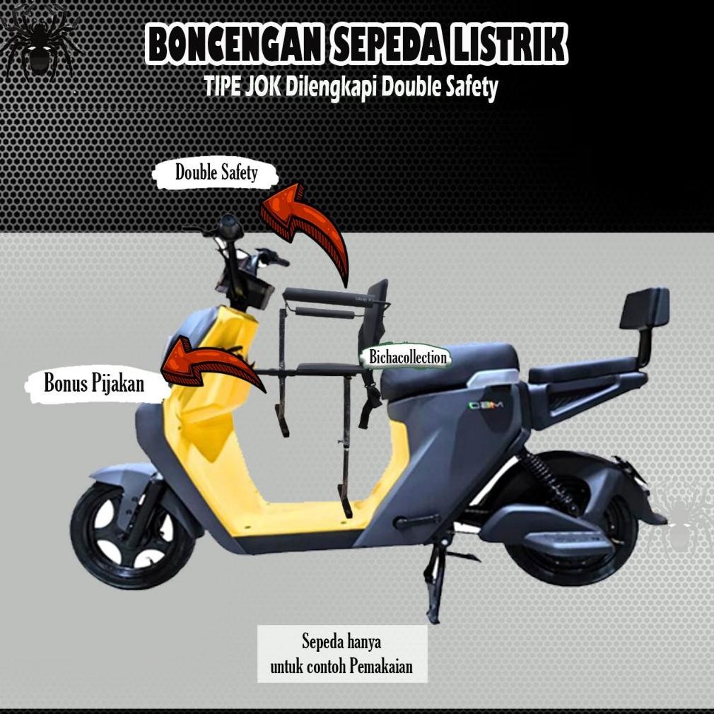 BONCENGAN ANAK SEPEDA LISTRIK BONCENGAN SEPEDA LISTRIK BONCENGAN SEPEDA LISTRIK ANAK DEPAN FREE BANT