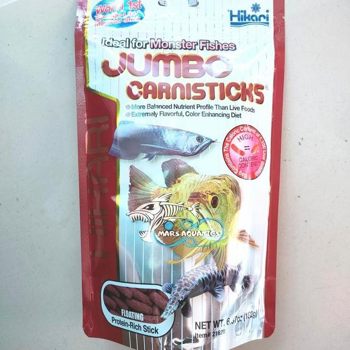 Terlaris Makanan Ikan Pelet Ikan Predator Arowana Hikari Jumbo Carnisticks 182G
