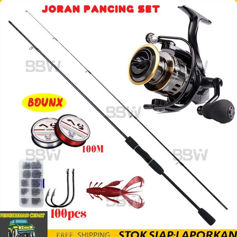 Pancing Set 1.6M/1.8M/2.1M/2.4M Joran Pancing Set Dengan Bahan Serat Karbon Joran Pancing Carbon Pan
