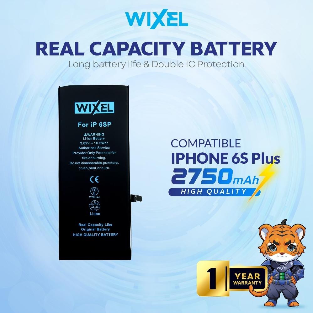 NAMPOL WIXEL Baterai Iphone 6S PLUS 6S+ Batre Batrai Battery Dual Double Power Original HP Handphone