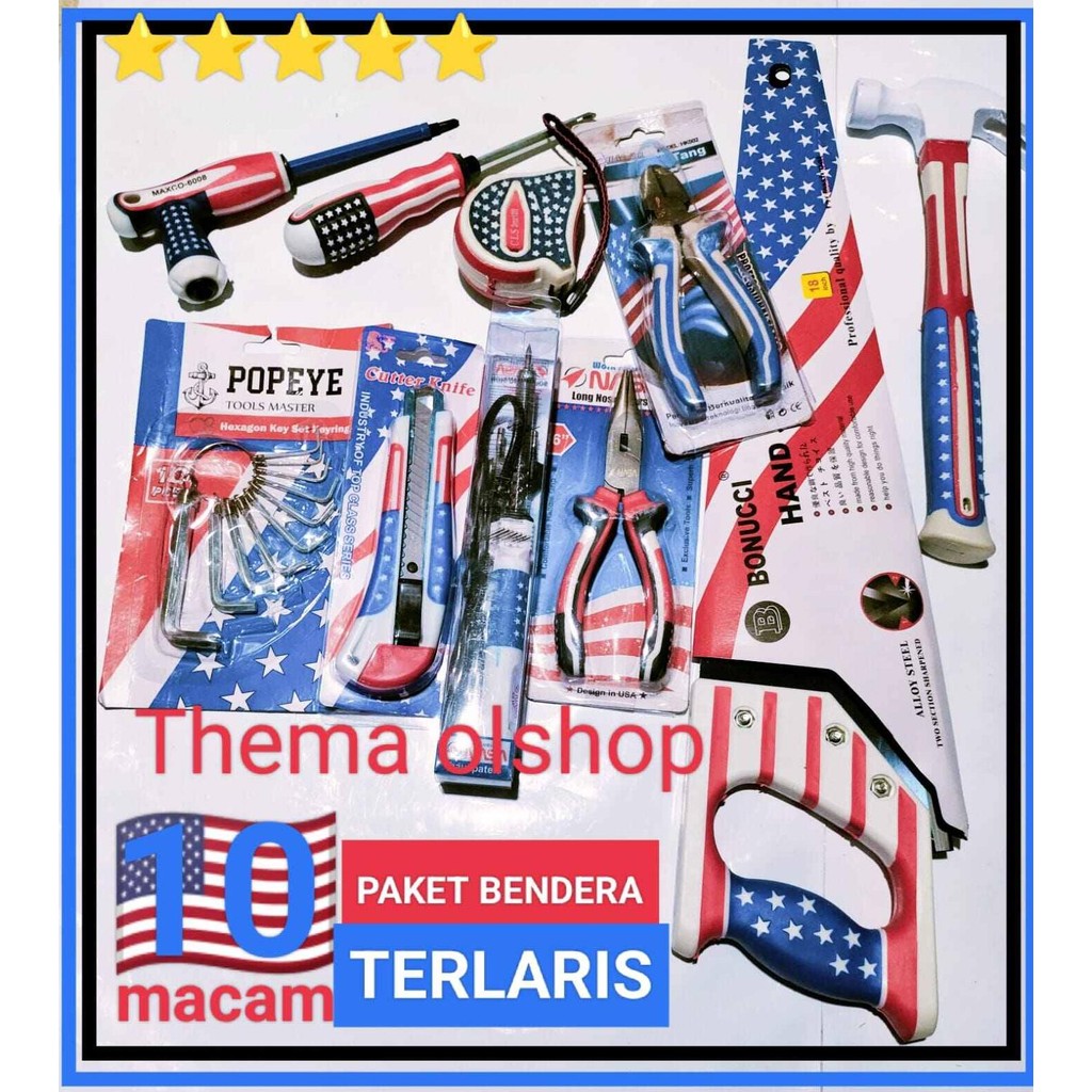 lagi promo..  paket hemat alat tukang kekinian/paket hemat perkakas tukang lengkap...