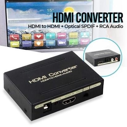 Audio Splitter HDMI to HDMI + Optical SPDIF + RCA Extractor Converter MURAH