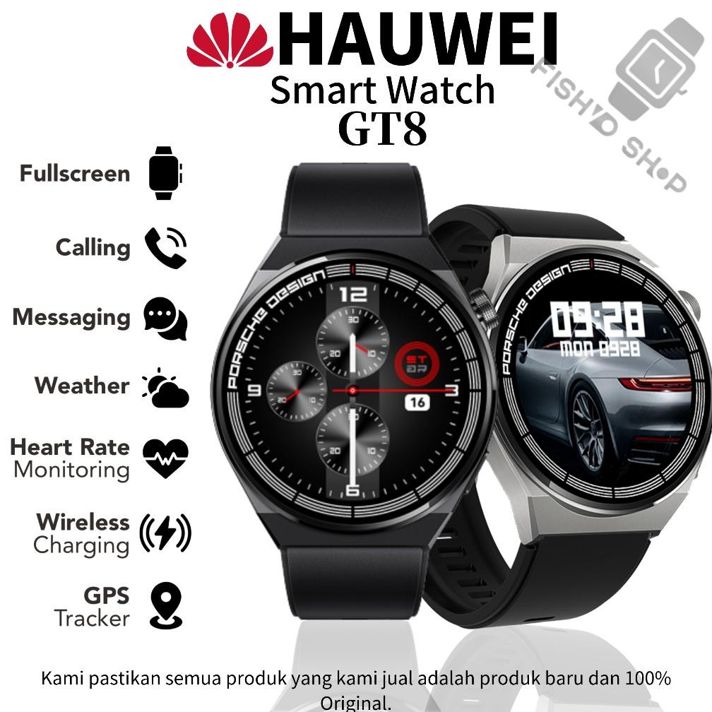 NAMPOL Smartwatch GT8 Porsche Design jam tangan pintar layar bulat definisi tinggi NFC Panggilan Blu