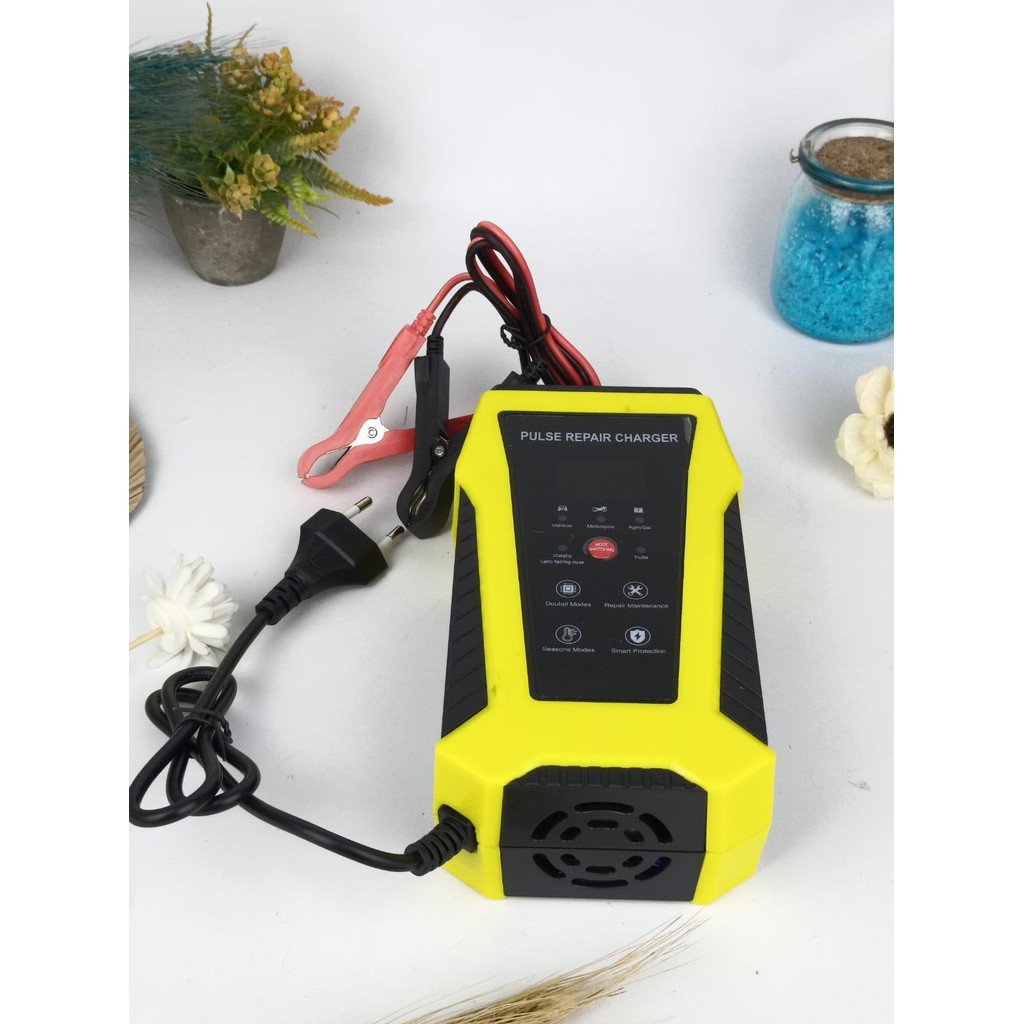 Charger Aki  Sunpro cas aki motor mobil Battery 12V 6a Adaptor cas Aki 12V