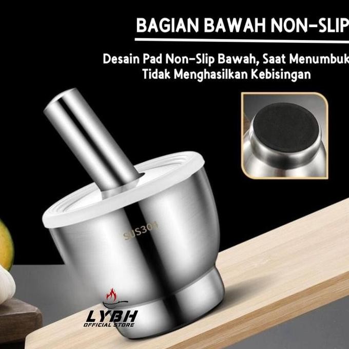 

COD(Cobek)Stianless/Penggiling Baja Tahan Karat 304/Penggiling Bawang Putih Baja Tahan Karat Rumah Tangga Penggiling Kuno Stoples Tumbuk Manual Mangkuk Artefak Tumbuk Bawang Putih/Penghalus/cobek Stianless/cobek/ Wadah/ Steel/ Stainless/live BS09