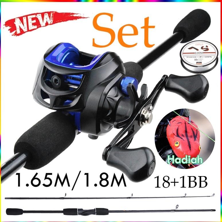 HAIYI FISHING Baitcasting Fishing Reel Casting Fishing Rod  Fishing Set  Metal Spool Reel  Max Drag 